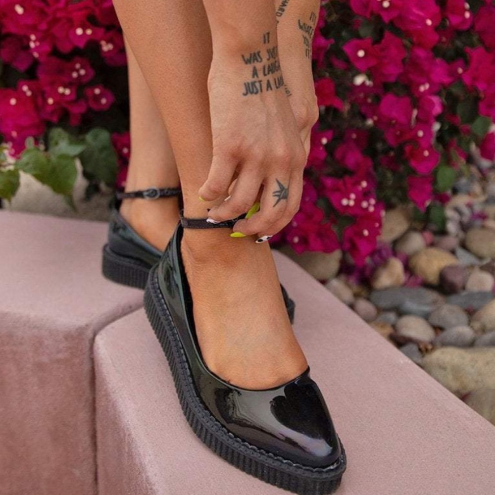 T.U.K. Pointed Ballet Creep Size US 8 Color Black